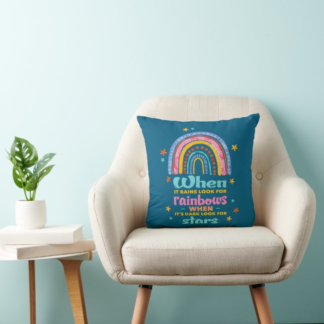 When It Rains Look For Rainbows Cushion (Chair)