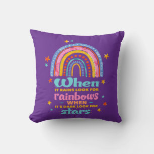 When It Rains Look For Rainbows Cushion