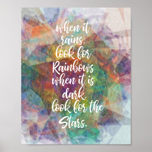 When It Rains, Look for Rainbows, Dark Look Stars Poster (Front)