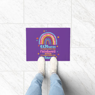 When It Rains Look For Rainbows Doormat