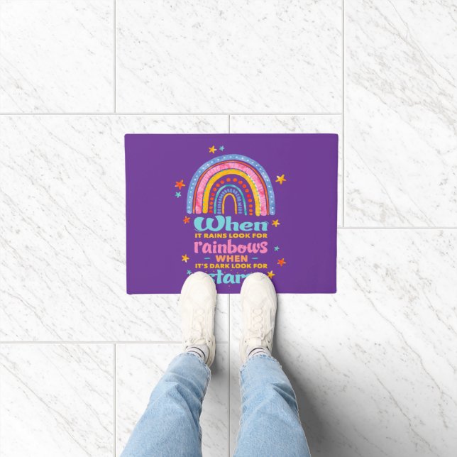 When It Rains Look For Rainbows Doormat (Indoor)