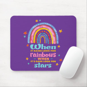 When It Rains Look For Rainbows Mouse Pad