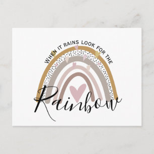 when it rains look for the rainbow postcard