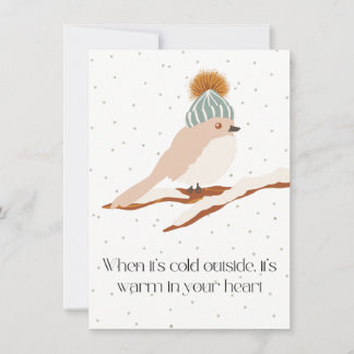 When it's cold outside... thank you card