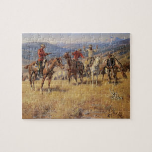 When Law Dulls the Edge of Chance by CM Russell Jigsaw Puzzle