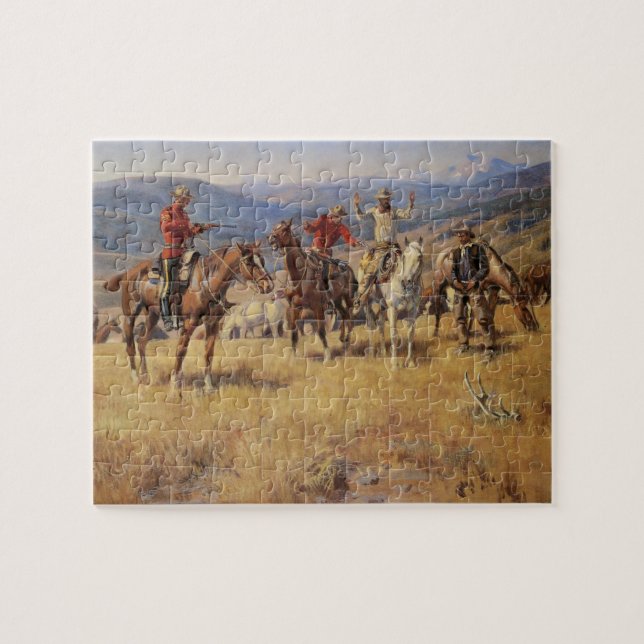 When Law Dulls the Edge of Chance by CM Russell Jigsaw Puzzle (Horizontal)