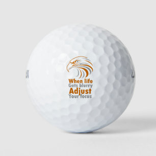 When life gets blurry adjust your focus tote bag golf balls