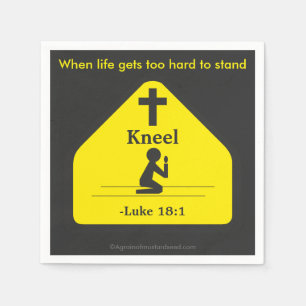 When life gets too hard Christian Quotes Napkin