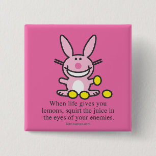 When Life Gives You Lemons 15 Cm Square Badge