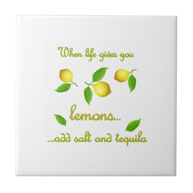 When life gives you lemons ceramic tile (Front)