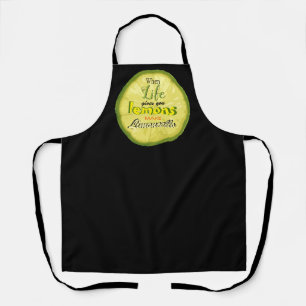 When life gives you lemons cool typography apron