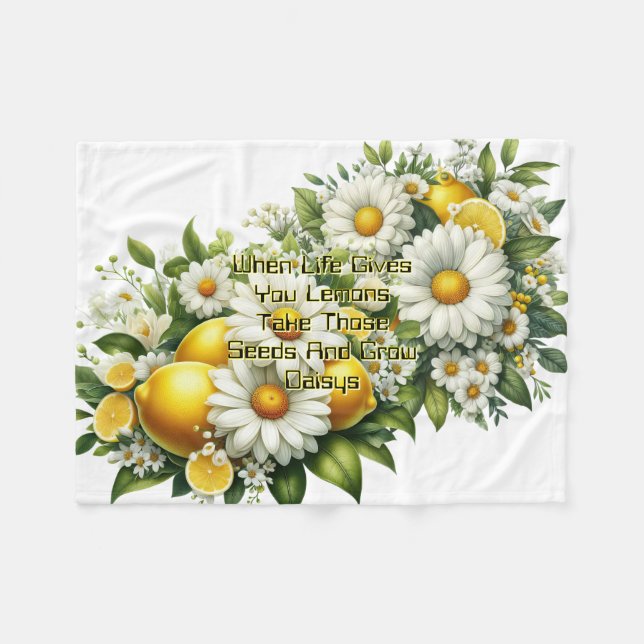 When Life Gives You Lemons  Fleece Blanket (Front (Horizontal))