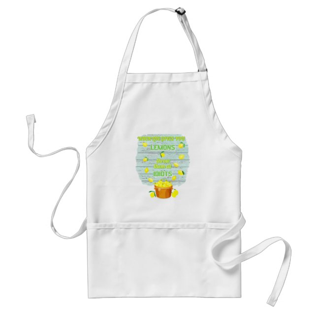 when life gives you lemons funny unique apron (Front)