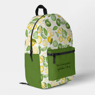 When Life Gives You Lemons Humourous Printed Backpack