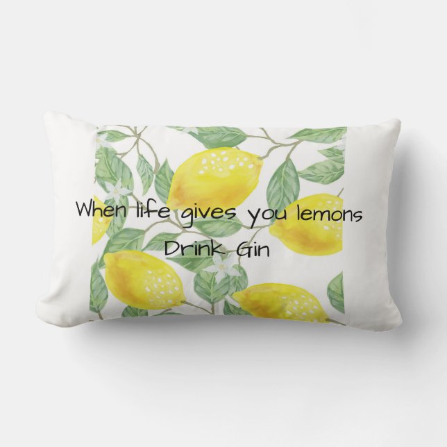 when life gives you lemons lumbar cushion (Front)