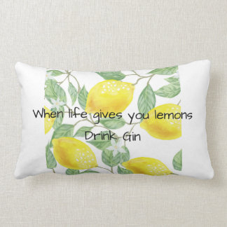 when life gives you lemons lumbar cushion