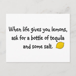 When life gives you lemons postcard