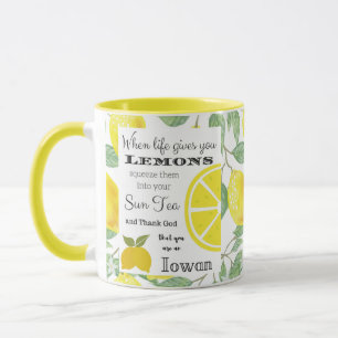 When life gives your lemons Iowa Humour Mug