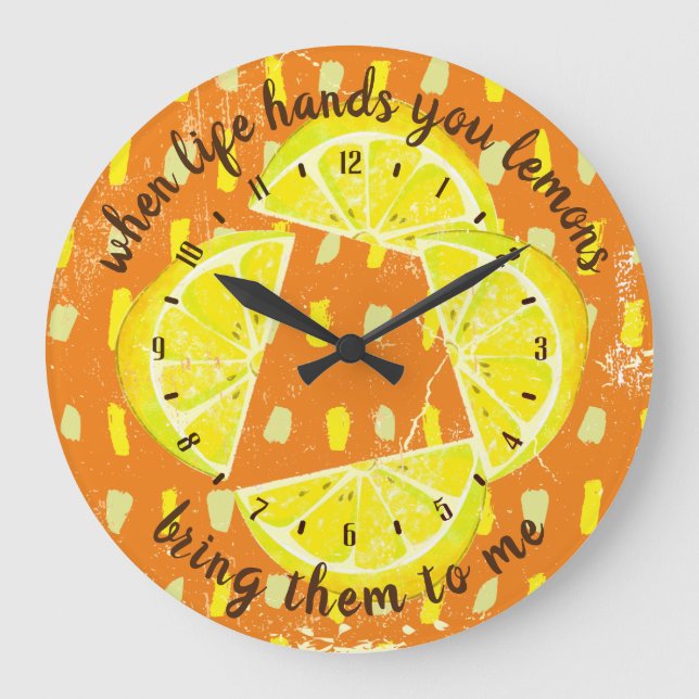 When life hands you lemons kitchen clock (Front)
