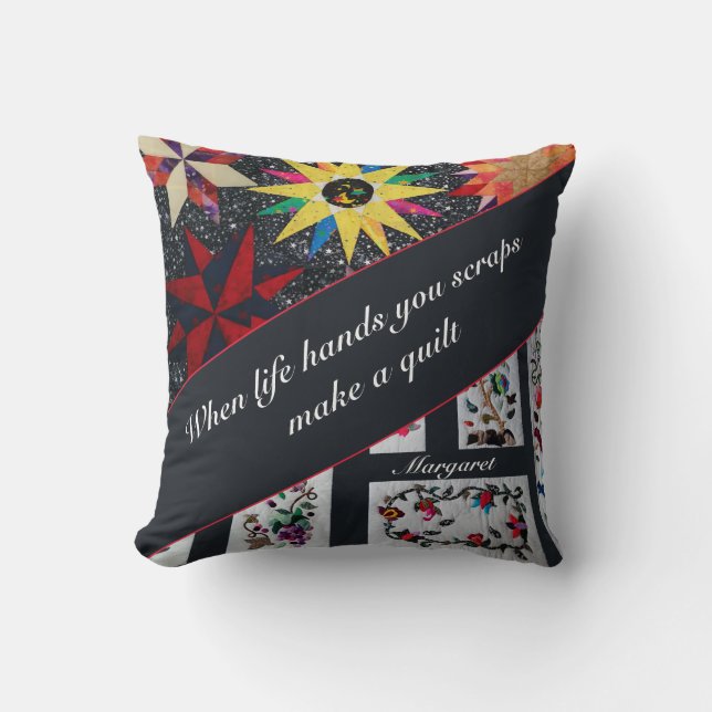When Life Hands You Scraps Make A Quilt Cushion (Front)