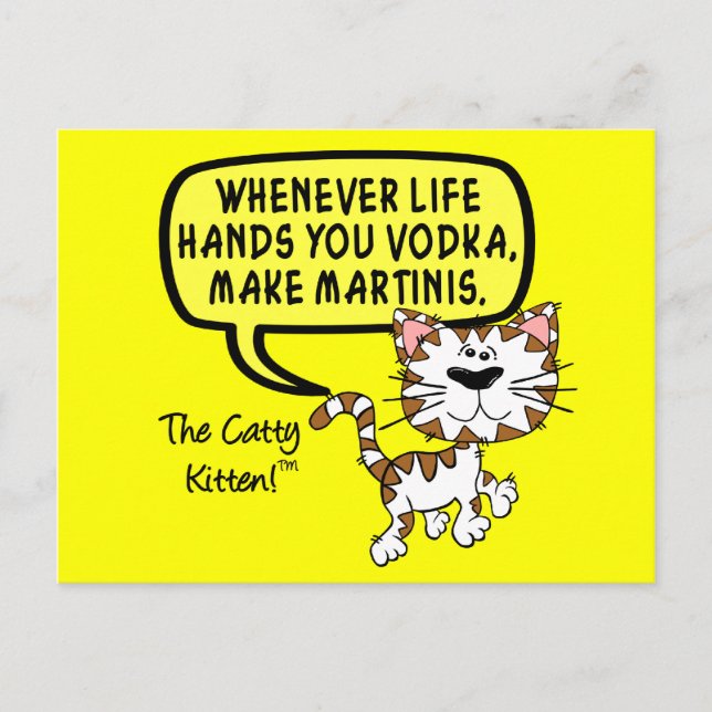 When life hands you vodka make martinis postcard (Front)