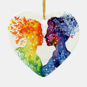when love gives you butterflies ceramic ornament