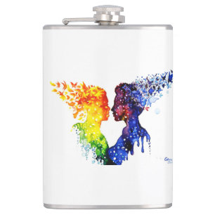 when love gives you butterflies hip flask