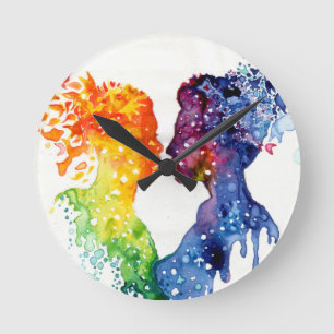 when love gives you butterflies round clock