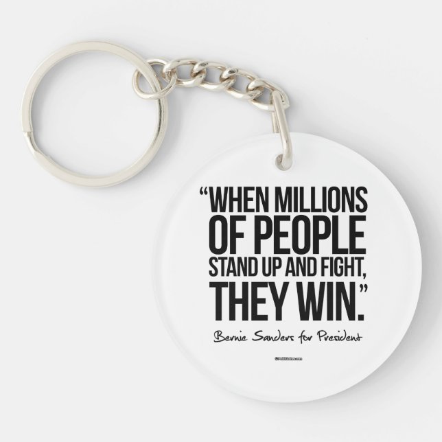 When Millions of People Stand up Key Ring (Front)