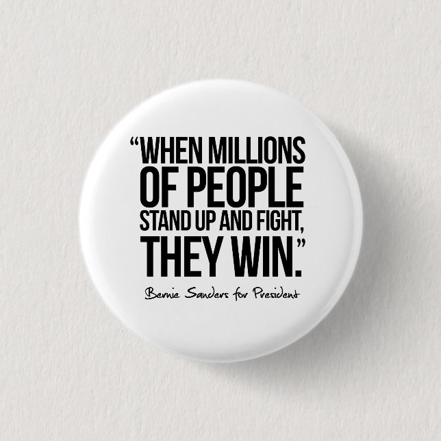 When Millions of People Stand up - Quote 3 Cm Round Badge (Front)