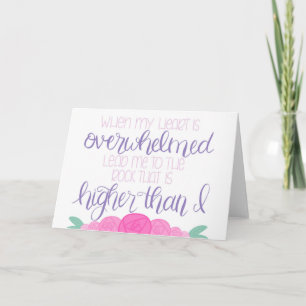 When my Heart is Overwhelmed Blank Card