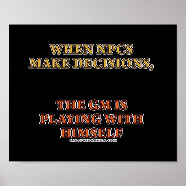 When NPCs Make Decisions Poster (Front)