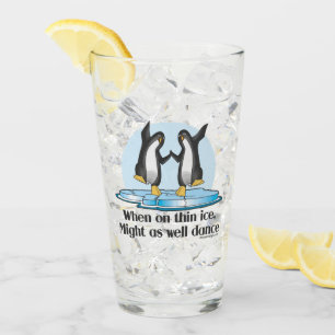 When On Thin Ice Penguins Glass