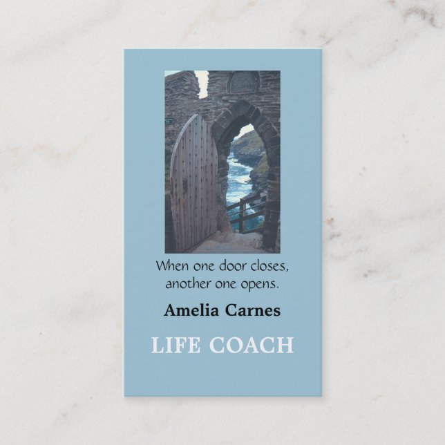 "WHEN ONE DOOR OPENS. . . .  " Business Card (Front)