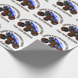 When Pavement Ends Wrapping Paper