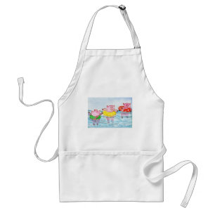 When Piglets Float  - Swimming Pigs Standard Apron