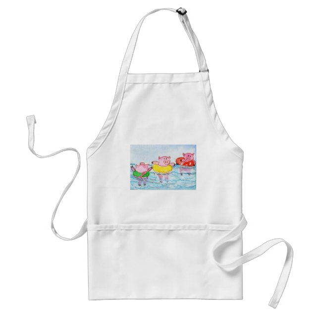 When Piglets Float  - Swimming Pigs Standard Apron (Front)