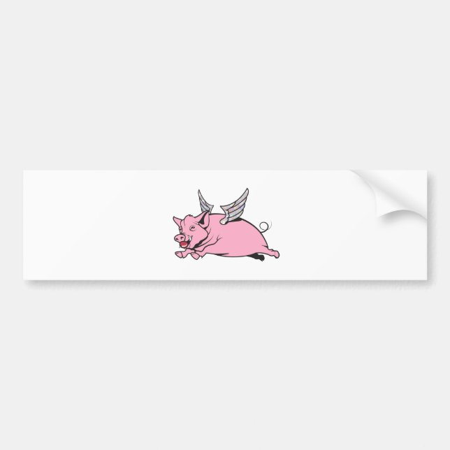when pigs fly bumper sticker (Front)