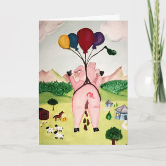 When pigs fly congratulations new job card