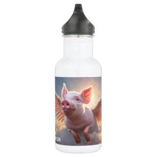 When Pigs Fly Custom Monogram 532 Ml Water Bottle