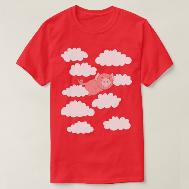 When pigs fly flying pig T-Shirt (Design Front)