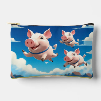 When Pigs Fly Funny Winged Pigs Accessory Pouch