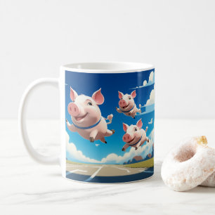 When Pigs Fly Funny Winged Pigs Coffee Mug
