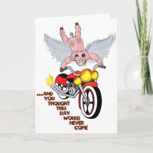 "When Pigs Fly" Greeting Card