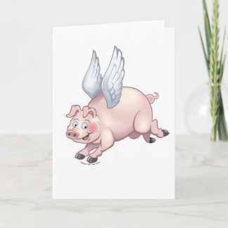When Pigs Fly Greeting Card
