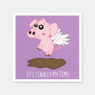 When Pigs Fly in the Year of the Pig Napkin