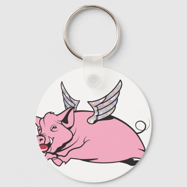 when pigs fly key ring (Front)