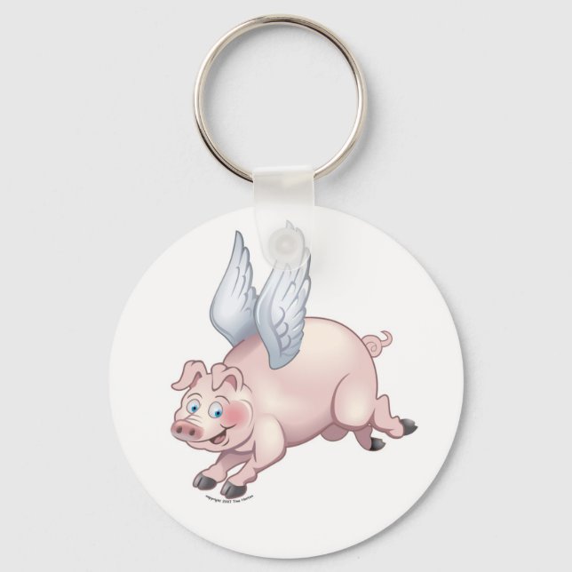When Pigs Fly Keychain (Front)