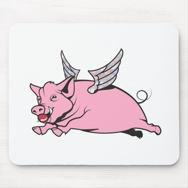 when pigs fly mouse pad (Front)
