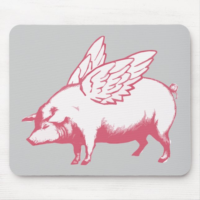 When Pigs Fly Mouse Pad (Front)